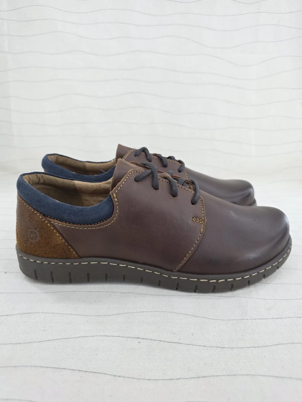 Born Mens Lance Brown Leather Oxford Lace-Up Casual Dress Shoes Size 9 EUC